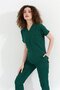 Happiness Spaniard - Stretch Fabric Doctor Nurse Scrubs Uniform Surgical Set (WOMEN), Dark - 5