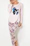Women's Pink Soft Style Pajama Set New Season (1 Economical) - 4