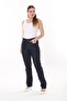 Women's Large Size Navy Blue 5 Pocket Jeans 65N37748 - 7