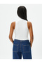 Turtleneck Sleeveless Bodysuit Slim Fit Snap Closure - 4
