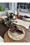 Aura Cotton Stain-Resistant Brown Short Runner 1 Piece (Napkin Not Included)
