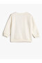 Sweatshirt Ribbed Long Sleeve Crew Neck Printed - 2
