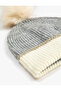 Plush Pompom Knitted Beanie with Elastic - 3