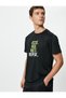Sports T-Shirt Slogan Printed Raglan Sleeve Crew Neck