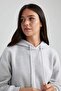 Women's Gray Melange Sweatshirt W8071az - 3