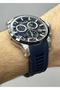 Men's Wristwatch with Navy Blue Silicone Cord Function - 3