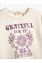 Sweatshirt Ribbed Long Sleeve Crew Neck Printed - 3