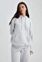 Women's Gray Melange Sweatshirt W8071az