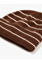Knitted Beret with Folded Line Pattern - 3
