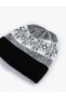 Std Knitted Beret Fold Detailed Winter Themed Patterned Classic - 2