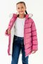 Girl's Rose Fleece Furry Waterproof Thick Detachable Hooded Coat Coat