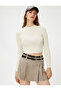 Crop Sweater Knitwear Half Turtleneck Ribbed - 3