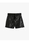 Leather Look Shorts with Belt