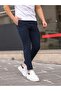 Men's Stretchy Lycra Ankle Length Navy Color Viscose Fabric Trousers -FN8820570
