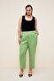 Elastic Waist Linen Trousers - 6