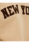 City Printed College Sweatshirt - Crew Neck, Long Sleeve, Raised - 6
