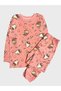 Girl's 100% Cotton Baby Owl Floral Print Long Sleeve Winter Pajamas Set - 2