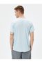 Sports T-Shirt Crew Neck Reflector Printed Short Sleeve - 4