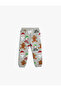 Jogger Sweatpants with New Year's Theme Print Detail - 2