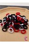 Set of 100 Colorful Mini Towel Rubber Hair Clips with Bag - Daily Use for Women and Children Soft Elastic Hair Clips - 6