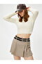 Crop Sweater Knitwear Half Turtleneck Ribbed