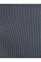 Crop Zippered T-Shirt Long Sleeve Striped Stand Collar Slim Fit - 6