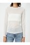Long Sleeve T-Shirt Crew Neck Mesh Lined - 5