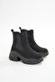 Fz-2400 Black Suede High-Sole Elastic Daily Women's Boots - 3