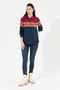 Women's Navy Blue Long Sleeve Shirt 50261135 -Vr033 - 3