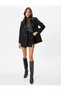 Slit Mini Skirt Normal Waist Zippered