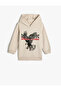 Hooded Sweatshirt Eagle Printed Long Sleeve Ribbon