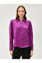 Satin Shirt with Draped Shoulder - 3