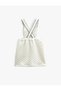 Salopet Dress with Quilted Detail and Zipper Pocket Detail - 2