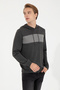 Men's Anthracite Melange Hooded Knit Sweater 50257858-Vr081 - 3