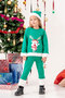Unisex Christmas Kids Set with Deer Embroidered Hat