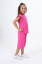 Girl's Sleeve Guipure Detailed Capri Set - 2