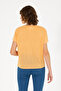 Women's Orange Crew Neck T-Shirt 50263162-Vr051 - 5