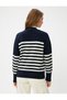 Half Turtleneck Oversize Knitwear Sweater - 4