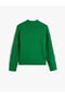 Knitted Sweater Half Turtleneck Long Sleeve - 2