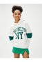Hooded Sweatshirt College Printed Long Sleeve Ribbed - 2