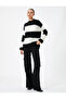Knitted Sweater Drop Shoulder Light Stand Collar - 2