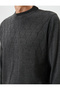 Crew Neck Sweater Slim Fit Textured Ribbed Long Sleeve - 5