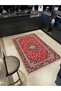 South Collection Red Beige Themed Traditional Motif Patterned Vintage Decorative Carpet 25