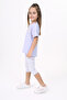 Girl's Chest Cute Chamomle Printed Capri Suit - 2