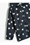Polka Dot Hooded Coat with Pocket Detail, Cotton Lined that Changes Color in Water - 3