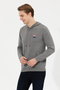 Men's Gray Melange Hooded Sweater 50253781 -Vr086 - 4