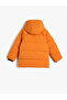 Puffer Jacket Quilted Hooded Wind Flap Pocket Zippered - 2