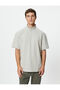 Short Sleeve Sweat Half Zipper Stand Collar Relaxed Fit - 3