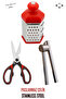 Stainless Steel Premium Kitchen Set -Garlic Crusher-Kitchen Scissors-6Gen Grater-3 Piece Dowry Set - 8