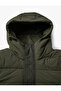 Puffer Jacket Hooded Printed Zipper Detailed Pocket - 7